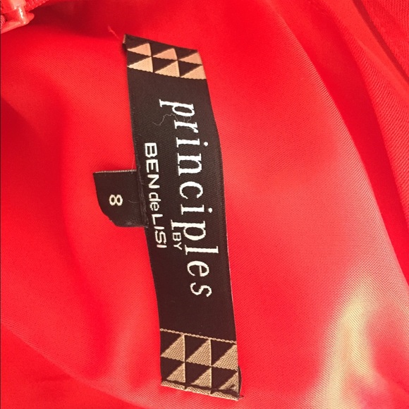 Red shift dress, London designer, size XS-S, 2-4 - Picture 4 of 5